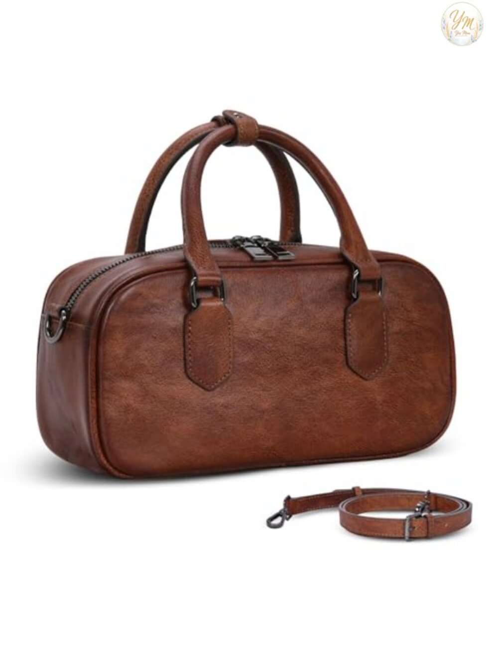Genuine Leather Crossbody Bag Women Shoulder Purse with Adjustable Strap